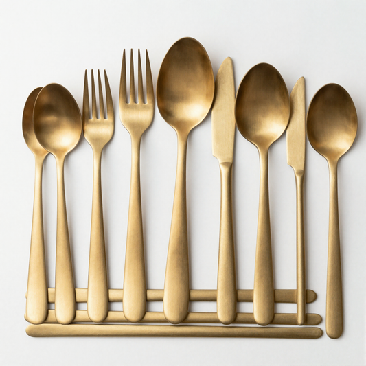 Brushed Gold Flatware Set (20-Piece)