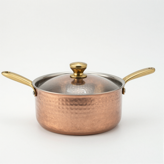 Hammered Copper Saucepan